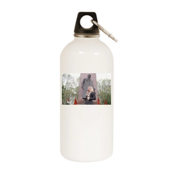 Cicciolina White Water Bottle With Carabiner