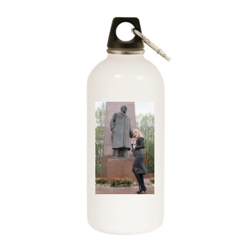 Cicciolina White Water Bottle With Carabiner