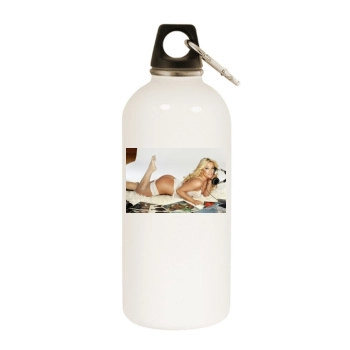 Colleen Shannon White Water Bottle With Carabiner