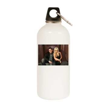 Colleen Shannon White Water Bottle With Carabiner