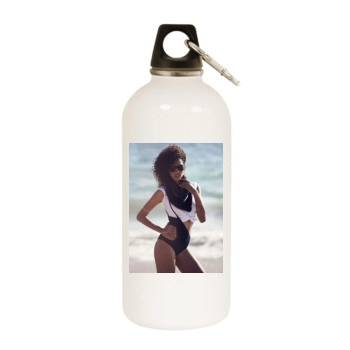 Cora Emmanuel White Water Bottle With Carabiner