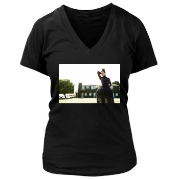 Cote De Pablo Women's Deep V-Neck TShirt