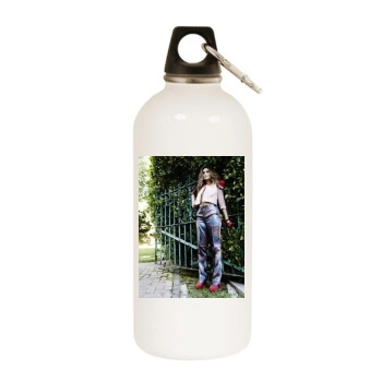 Cote De Pablo White Water Bottle With Carabiner