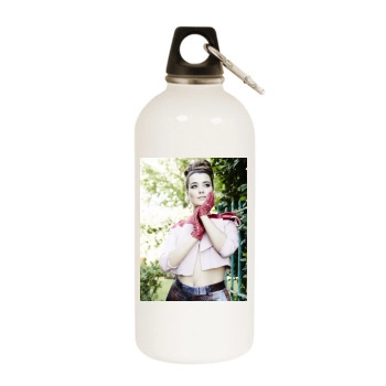 Cote De Pablo White Water Bottle With Carabiner