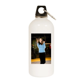 Cote De Pablo White Water Bottle With Carabiner