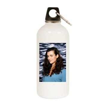 Cote De Pablo White Water Bottle With Carabiner