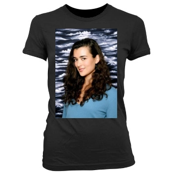 Cote De Pablo Women's Junior Cut Crewneck T-Shirt