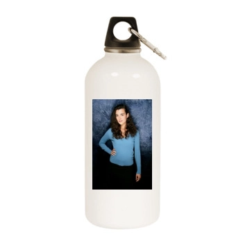 Cote De Pablo White Water Bottle With Carabiner