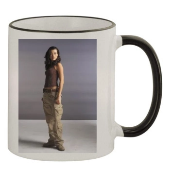 Cote De Pablo 11oz Colored Rim & Handle Mug