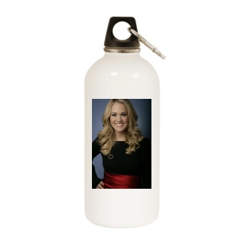 Carrie Underwood White Water Bottle With Carabiner