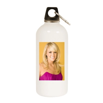 Carrie Underwood White Water Bottle With Carabiner