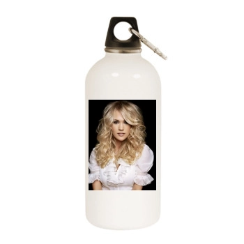 Carrie Underwood White Water Bottle With Carabiner