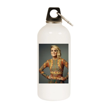 Carrie Underwood White Water Bottle With Carabiner