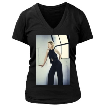 Cate Blanchett Women's Deep V-Neck TShirt