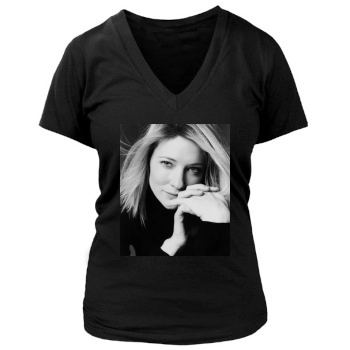 Cate Blanchett Women's Deep V-Neck TShirt