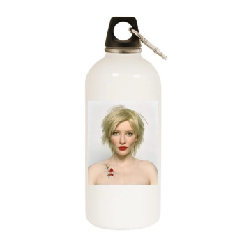 Cate Blanchett White Water Bottle With Carabiner