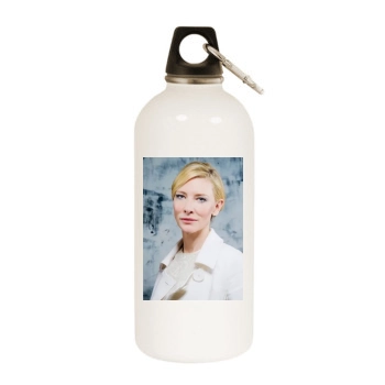 Cate Blanchett White Water Bottle With Carabiner