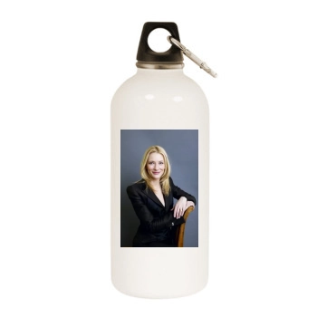 Cate Blanchett White Water Bottle With Carabiner