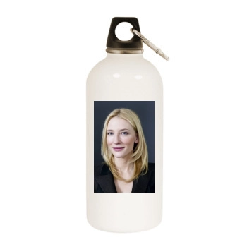 Cate Blanchett White Water Bottle With Carabiner