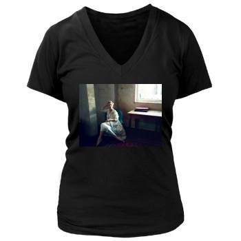 Cate Blanchett Women's Deep V-Neck TShirt