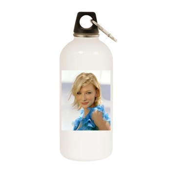 Cate Blanchett White Water Bottle With Carabiner