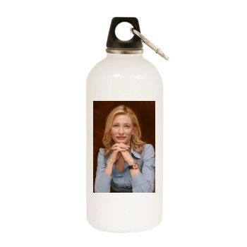 Cate Blanchett White Water Bottle With Carabiner