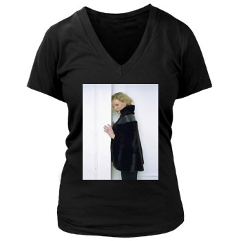 Cate Blanchett Women's Deep V-Neck TShirt