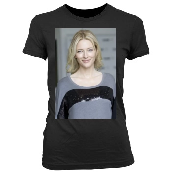 Cate Blanchett Women's Junior Cut Crewneck T-Shirt