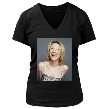 Cate Blanchett Women's Deep V-Neck TShirt