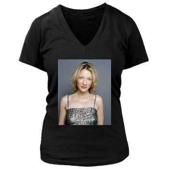 Cate Blanchett Women's Deep V-Neck TShirt