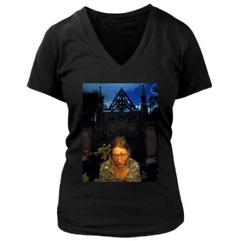 Cate Blanchett Women's Deep V-Neck TShirt