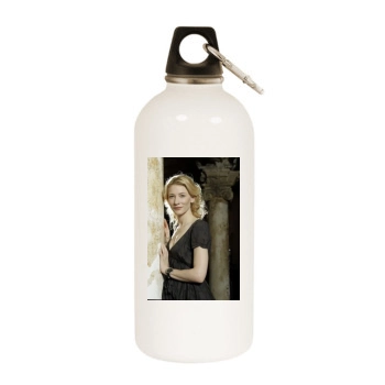 Cate Blanchett White Water Bottle With Carabiner