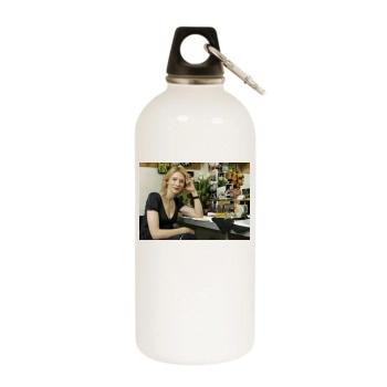 Cate Blanchett White Water Bottle With Carabiner