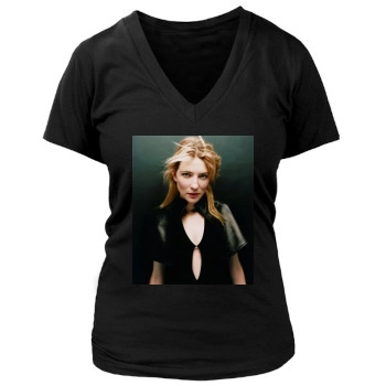 Cate Blanchett Women's Deep V-Neck TShirt