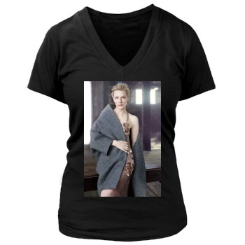 Cate Blanchett Women's Deep V-Neck TShirt