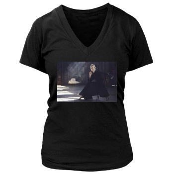 Cate Blanchett Women's Deep V-Neck TShirt