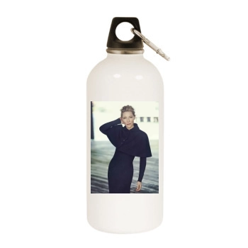 Cate Blanchett White Water Bottle With Carabiner