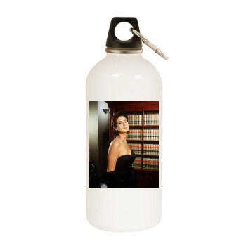 Catherine Bell White Water Bottle With Carabiner