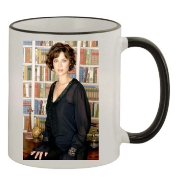 Catherine Bell 11oz Colored Rim & Handle Mug