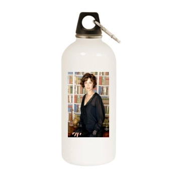 Catherine Bell White Water Bottle With Carabiner