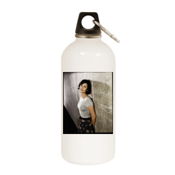 Catherine Bell White Water Bottle With Carabiner