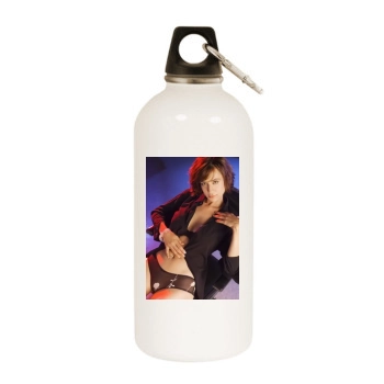 Catherine Bell White Water Bottle With Carabiner