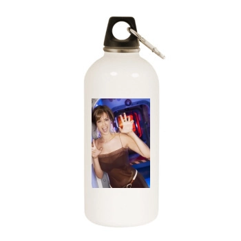 Catherine Bell White Water Bottle With Carabiner