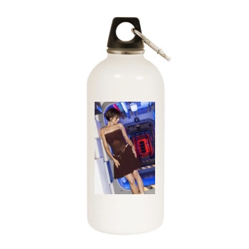 Catherine Bell White Water Bottle With Carabiner