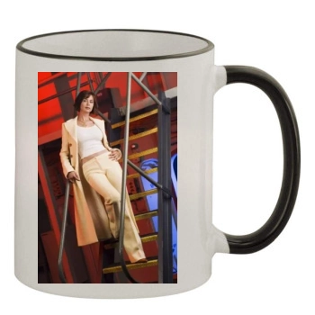 Catherine Bell 11oz Colored Rim & Handle Mug