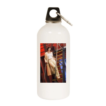 Catherine Bell White Water Bottle With Carabiner