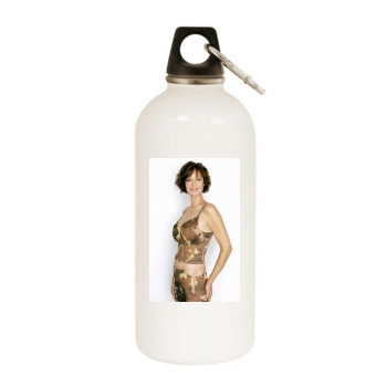 Catherine Bell White Water Bottle With Carabiner