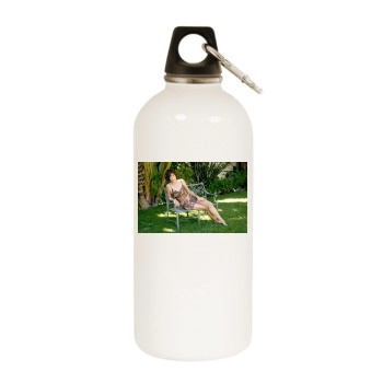 Catherine Bell White Water Bottle With Carabiner