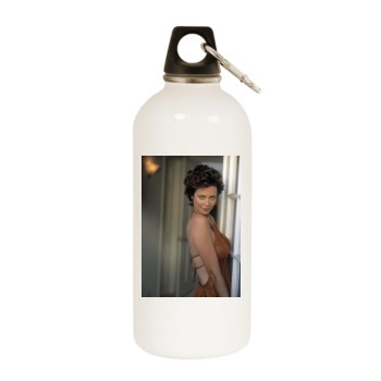 Catherine Bell White Water Bottle With Carabiner