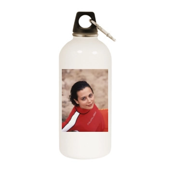 Catherine Bell White Water Bottle With Carabiner